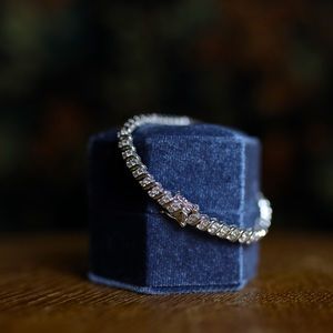 Symphony Jewelers Sterling Silver Double Round Diamond Tennis Bracelet - NEW